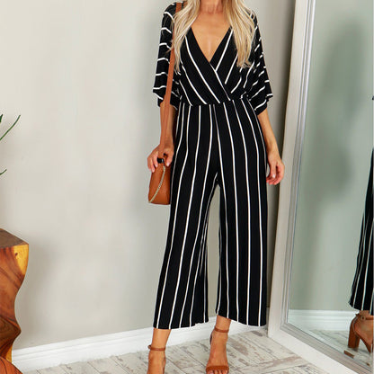 Chic Striped Sophie Laurie Wide-Leg Jumpsuit
