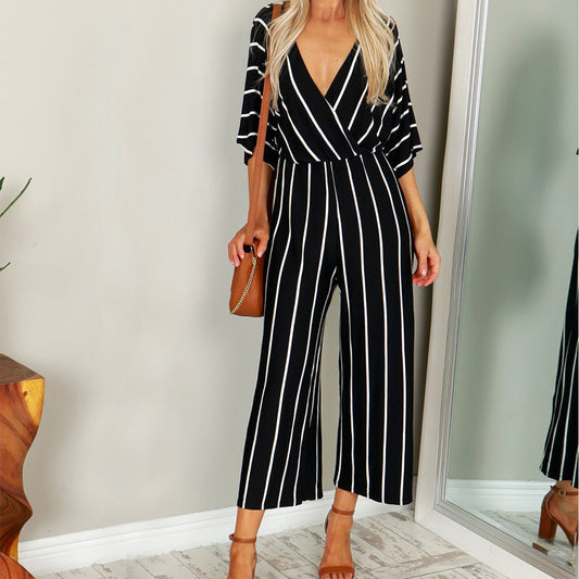 Chic Striped Sophie Laurie Wide-Leg Jumpsuit