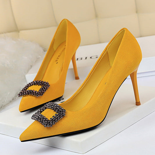 Elegant Rhinestone Stiletto Heels by Sophie Laurie