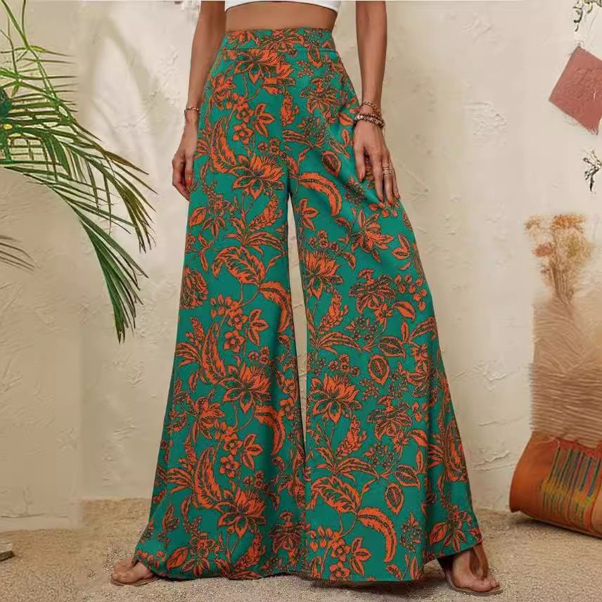 Elegant Floral Wide Leg Pants by Sophie Laurie