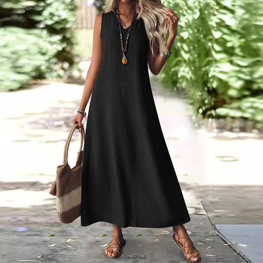 Chic Hemp Sleeveless Dress Sophie Laurie