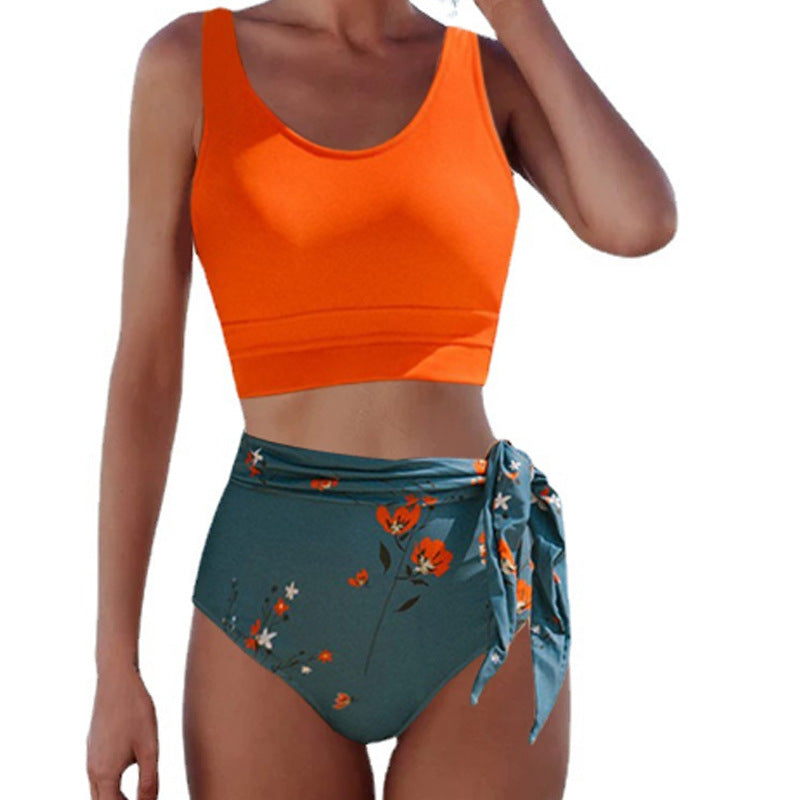 Floral Print Sophie Laurie Split Bikini Swimsuit