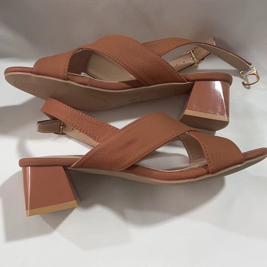Chic Block Heel Sandals Sophie Laurie Ankle Strap
