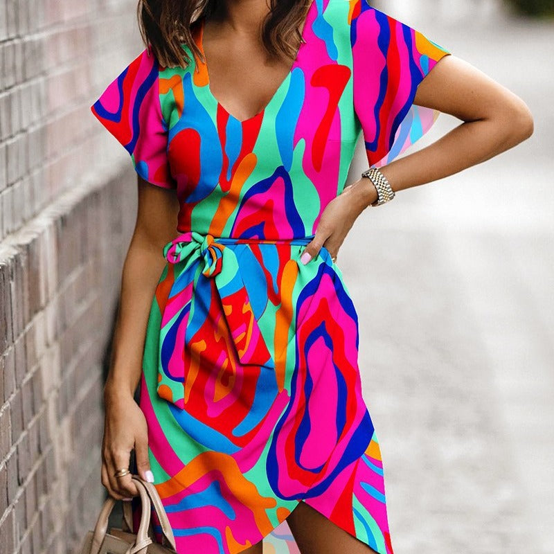 Vibrant Print Sophie Laurie Summer Commuter Dress