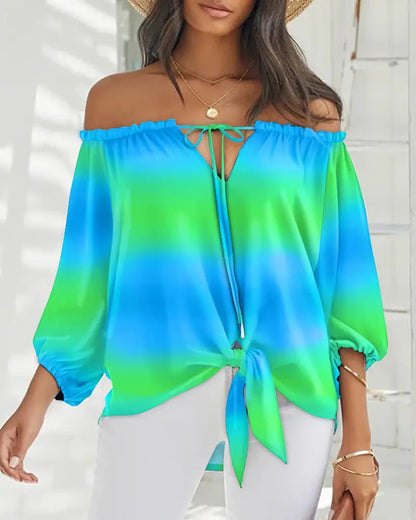 Chic Off Shoulder Printed Top Sophie Laurie