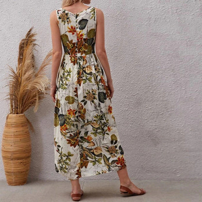 Floral A-Line Cotton Dress by Sophie Laurie