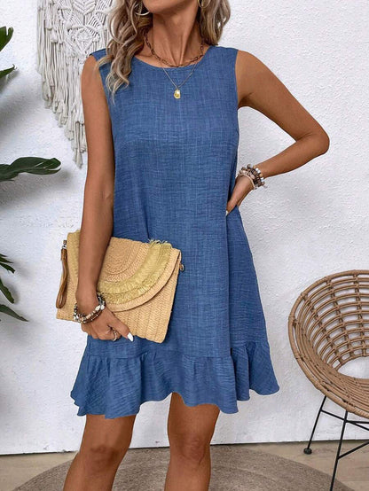 Ruffle Sleeveless Summer Dress by Sophie Laurie