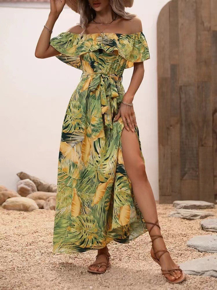 Elegant Sophie Laurie Ruffled Floral Maxi Dress