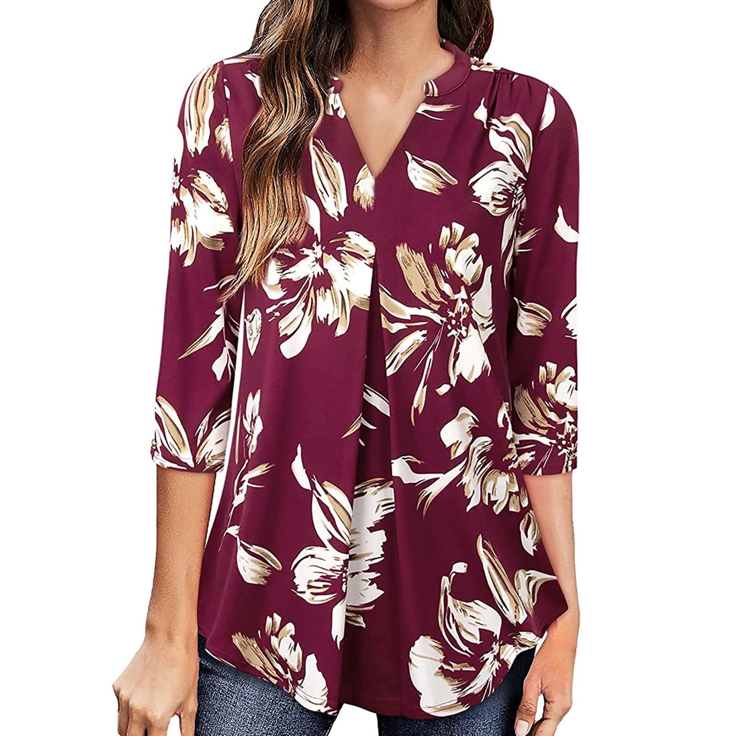 Floral V-Neck Top by Sophie Laurie