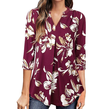 Floral V-Neck Top by Sophie Laurie