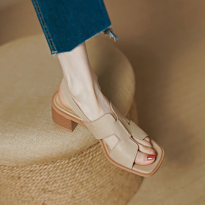 Chic Chunky Heel Sandals by Sophie Laurie