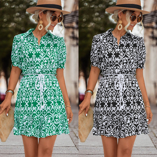 Chic Print A-Line Dress Sophie Laurie