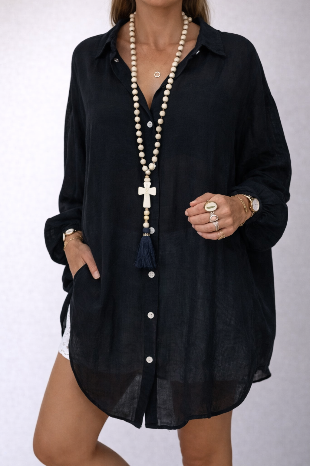 Relaxed Cotton Shirt Sophie Laurie Pinterest-Inspired
