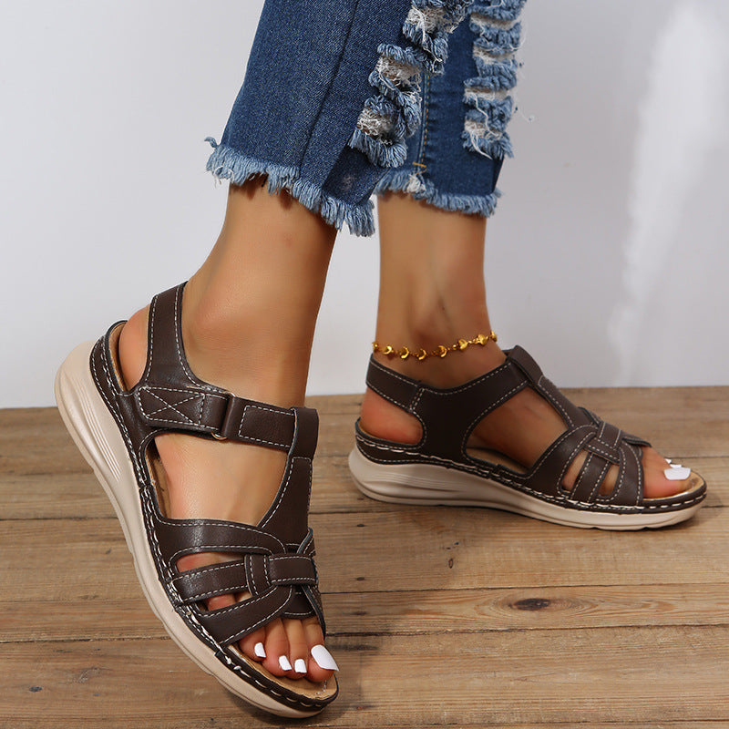 Vintage Comfort Wedge Sandals by Sophie Laurie