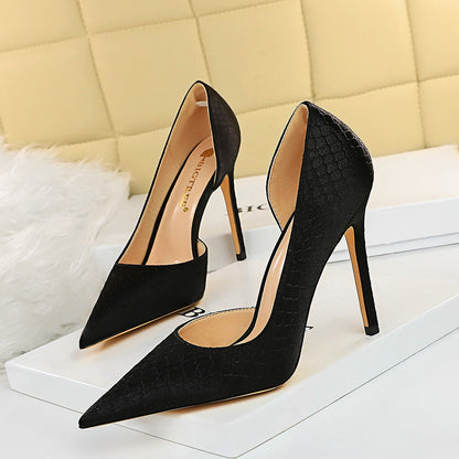 Elegant Silk Pointed Heels by Sophie Laurie