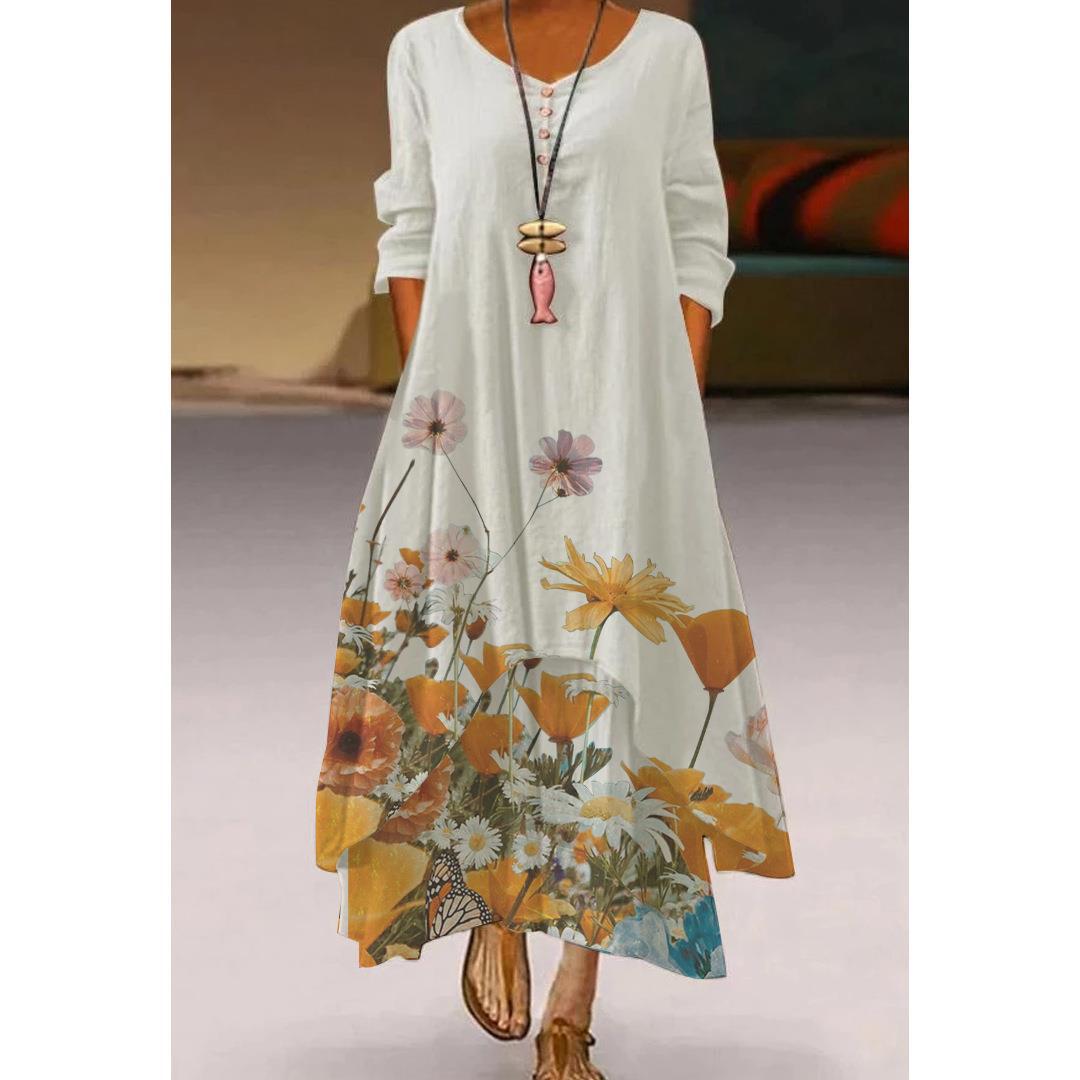 Artistic Floral Swing Dress by Sophie Laurie