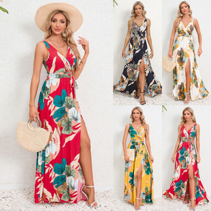 Floral V-Neck Maxi Dress by Sophie Laurie