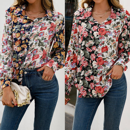 Colorblock Floral Sophie Laurie Everyday Shirt Top