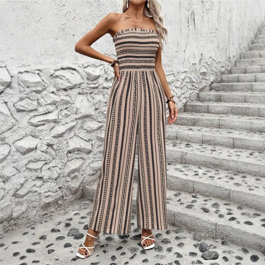 Chic Striped Sophie Laurie Tube Top Jumpsuit