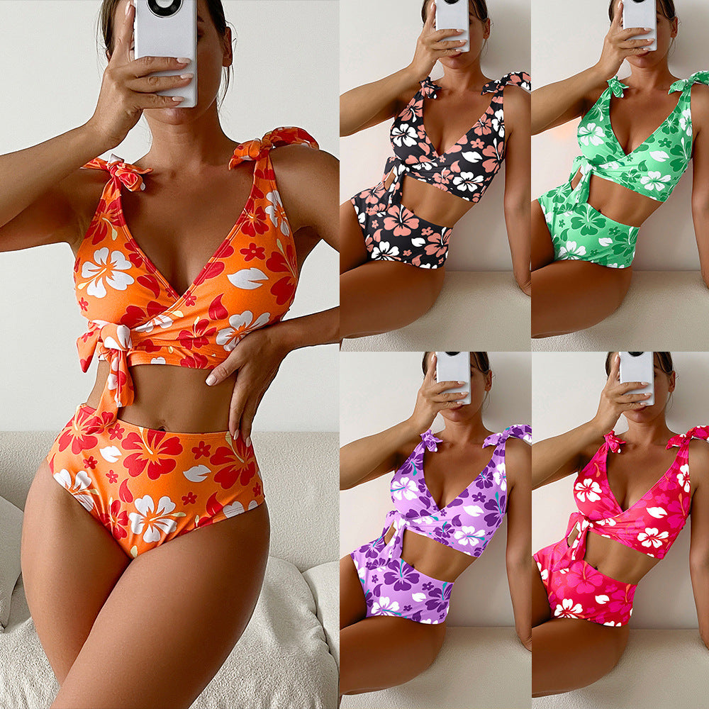 Floral High Waisted Bikini by Sophie Laurie