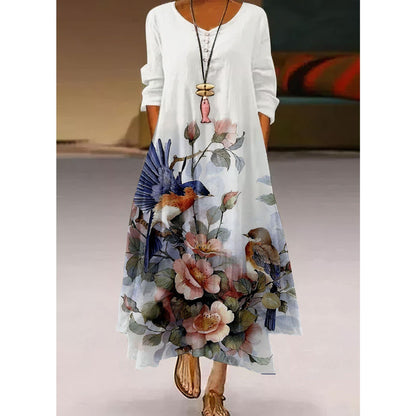 Artistic Floral Swing Dress by Sophie Laurie