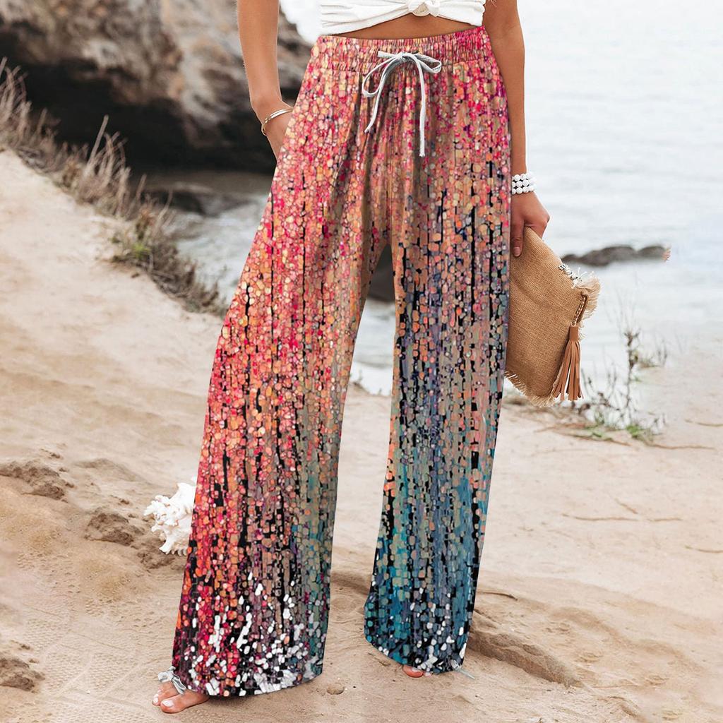 Boho Botanical Sophie Laurie Women's Wide-Leg Pants