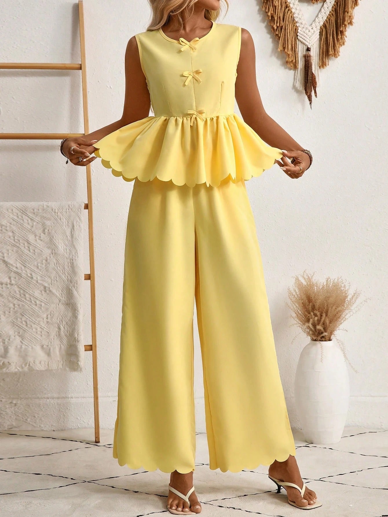 Chic Yellow Sophie Laurie Two Piece Set