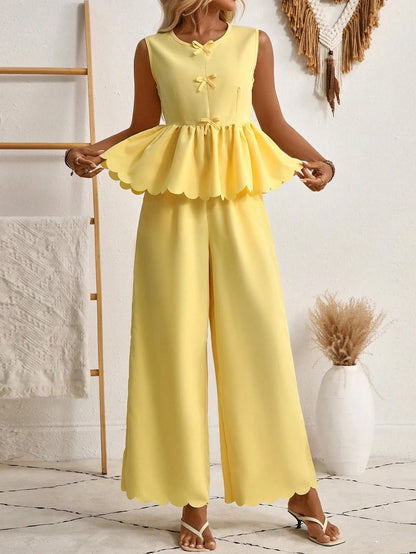 Chic Yellow Sophie Laurie Two Piece Set