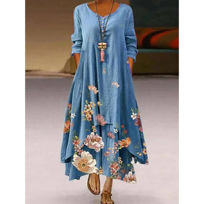 Artistic Floral Swing Dress by Sophie Laurie