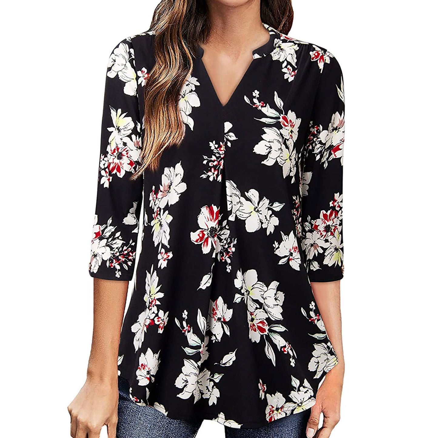 Floral V-Neck Top by Sophie Laurie