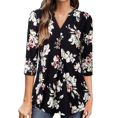 Floral V-Neck Top by Sophie Laurie