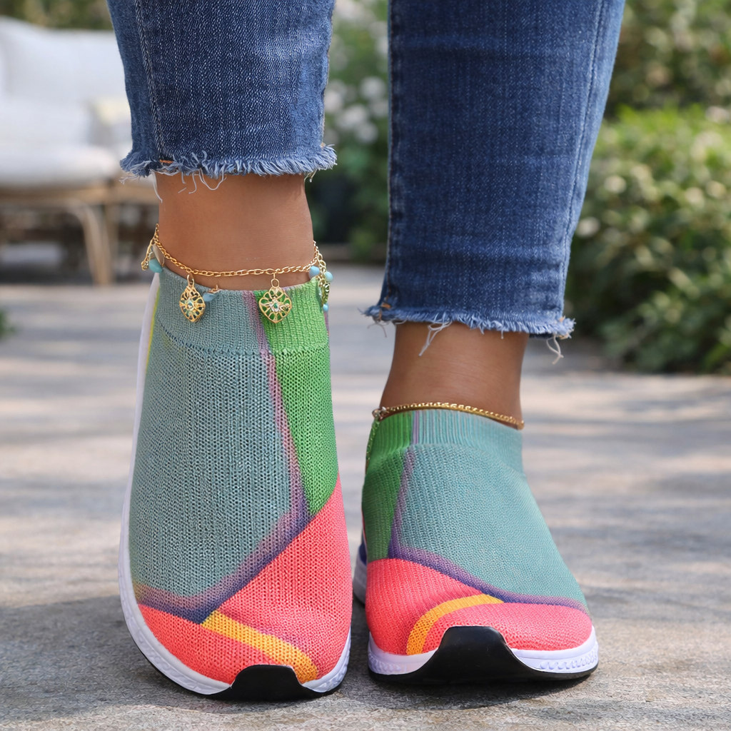 Colorblock Mesh Sneakers by Sophie Laurie