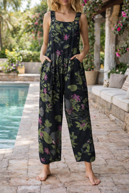 Floral Patchwork Sophie Laurie Suspender Jumpsuit