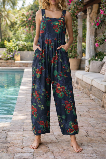 Floral Patchwork Sophie Laurie Suspender Jumpsuit