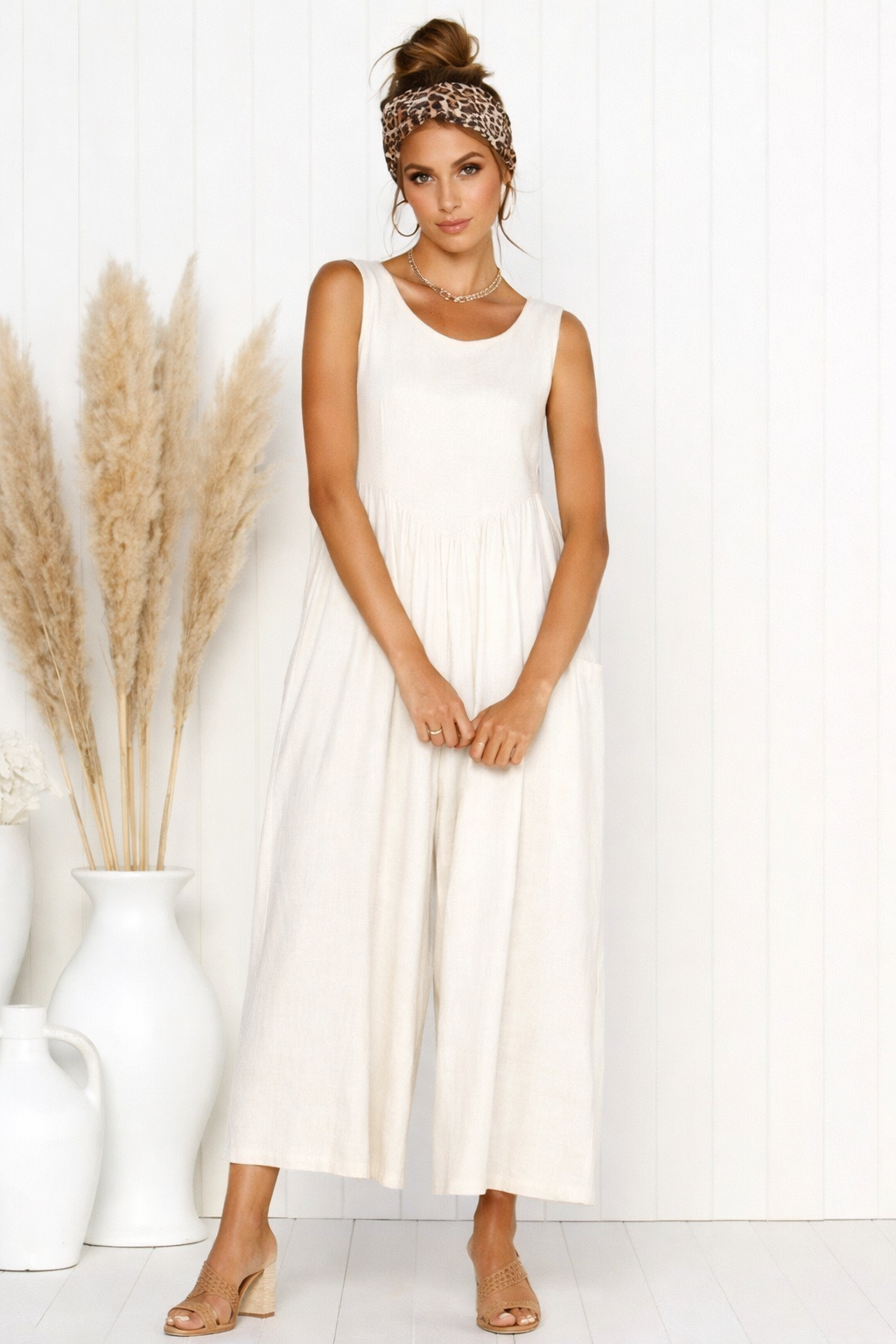 Chic Solid Color Vest Jumpsuit by Sophie Laurie
