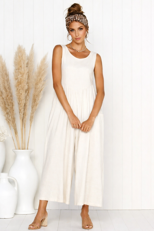 Chic Solid Color Vest Jumpsuit by Sophie Laurie