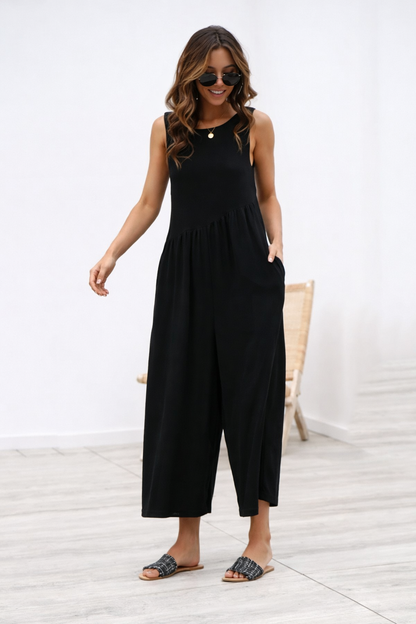 Chic Solid Color Vest Jumpsuit by Sophie Laurie
