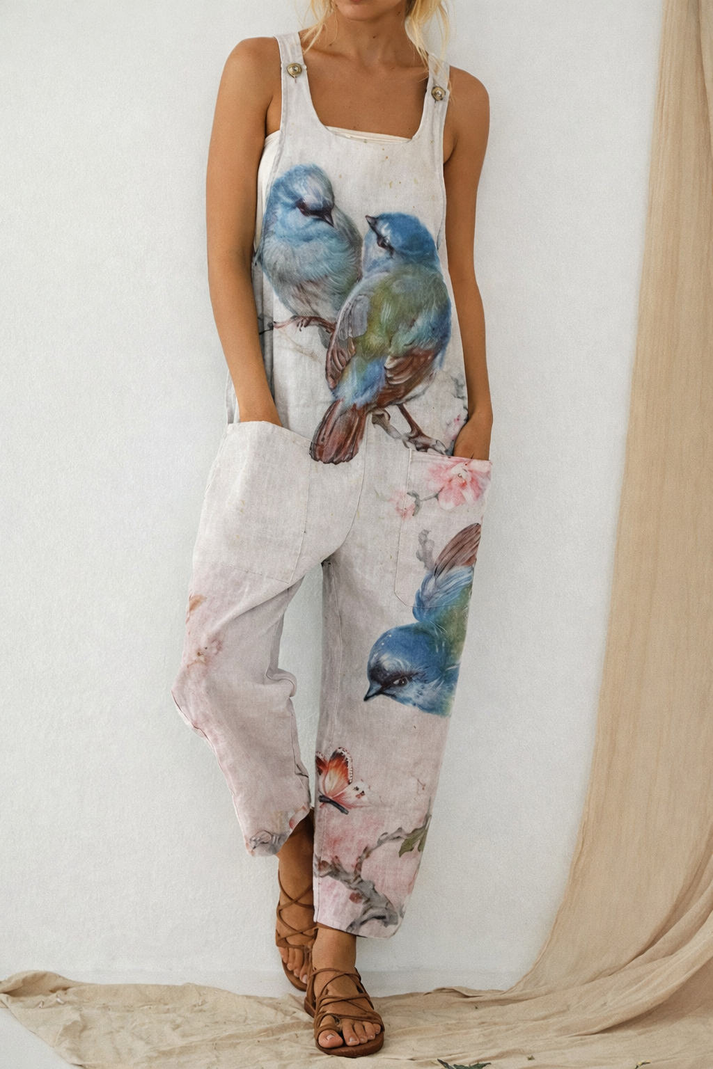 Artful Print Sophie Laurie Loose Jumpsuit Trousers