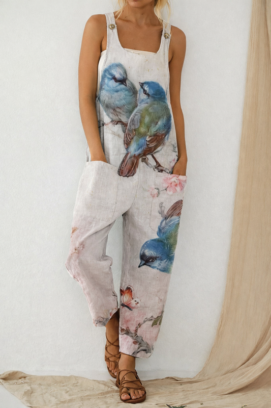 Artful Print Sophie Laurie Loose Jumpsuit Trousers
