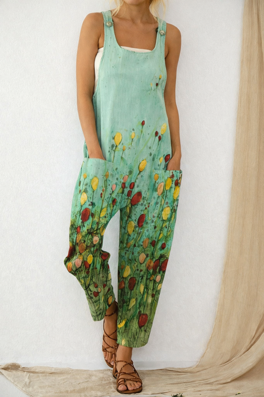 Artful Print Sophie Laurie Loose Jumpsuit Trousers