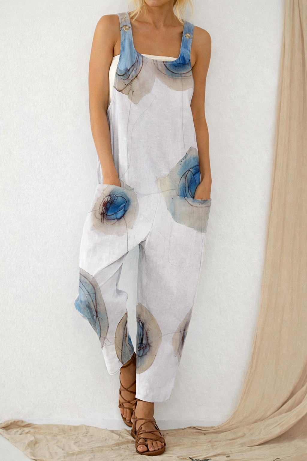 Artful Print Sophie Laurie Loose Jumpsuit Trousers