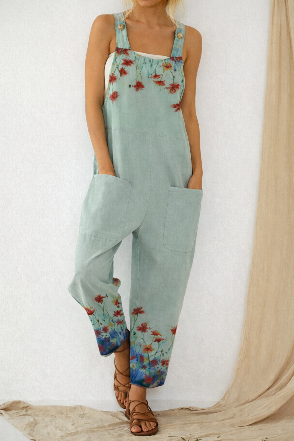 Artful Print Sophie Laurie Loose Jumpsuit Trousers