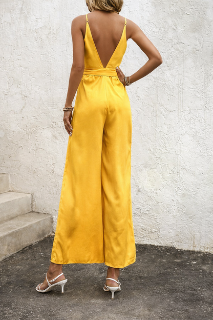 Vibrant Yellow Sophie Laurie Self-Tie Jumpsuit