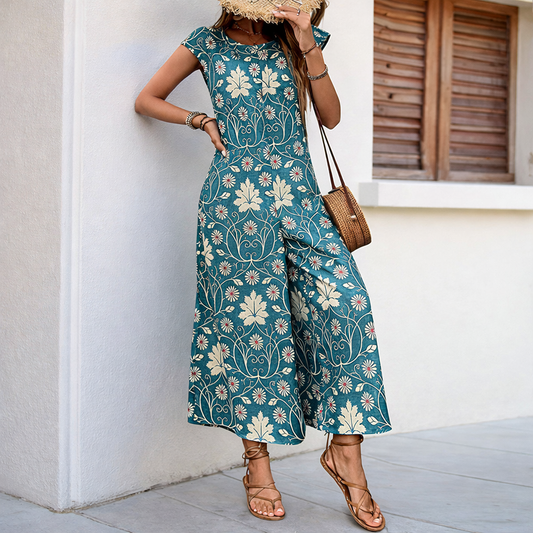 Floral Wide Leg Jumpsuit by Sophie Laurie