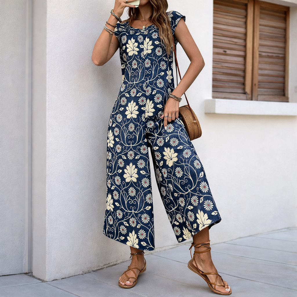 Floral Wide Leg Jumpsuit by Sophie Laurie