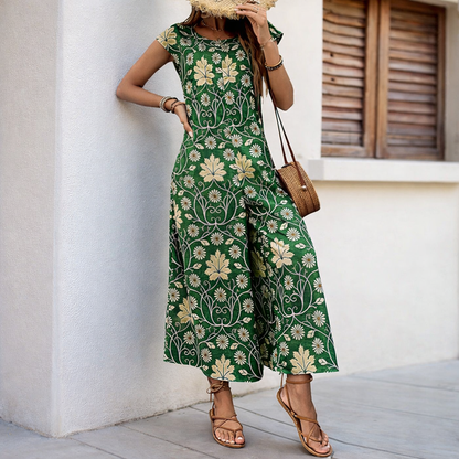 Floral Wide Leg Jumpsuit by Sophie Laurie