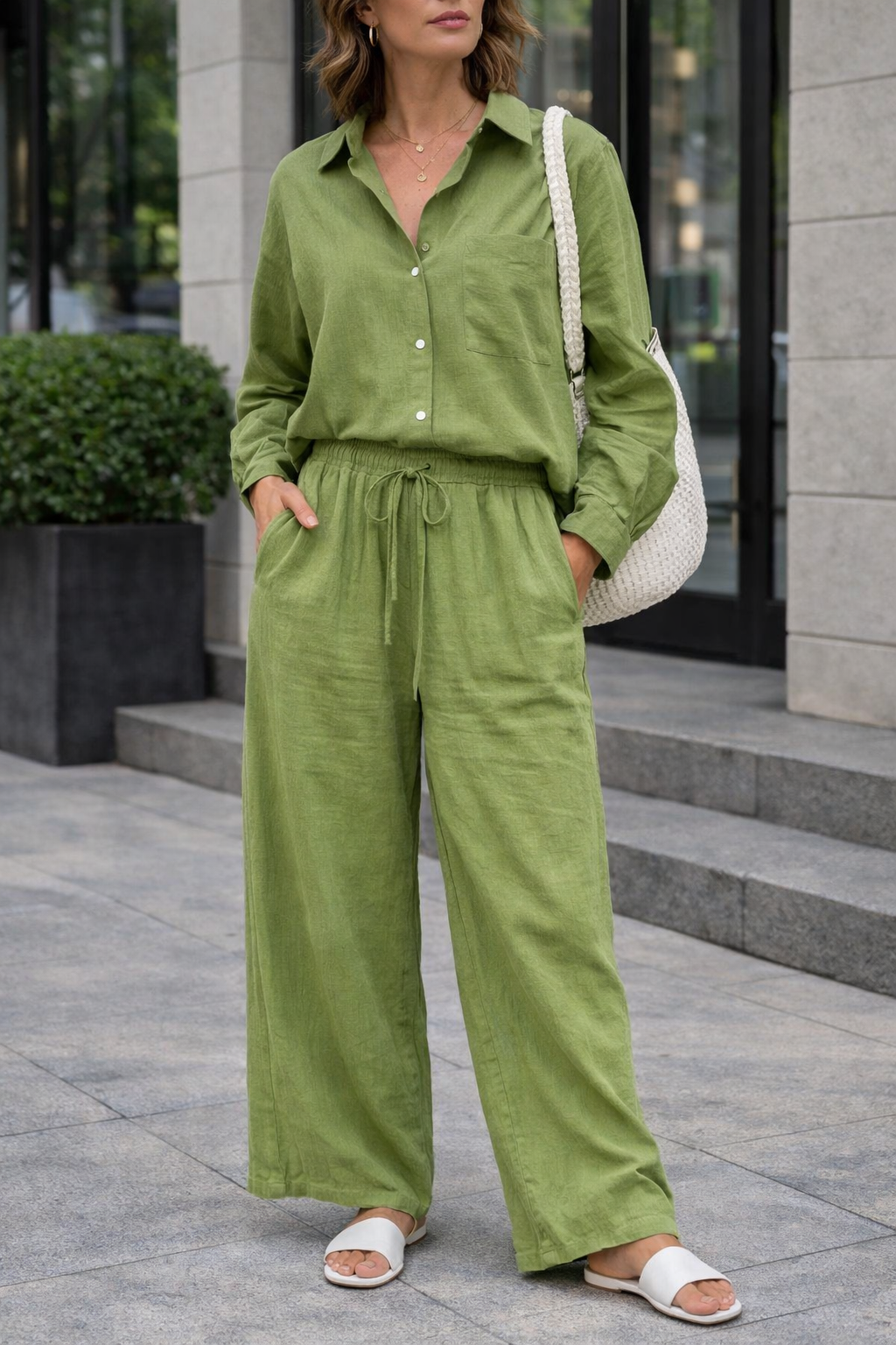 Relaxed Cotton Linen Set by Sophie Laurie