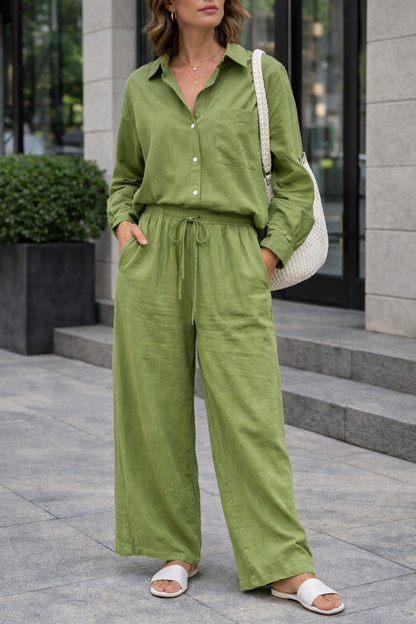 Relaxed Cotton Linen Set by Sophie Laurie