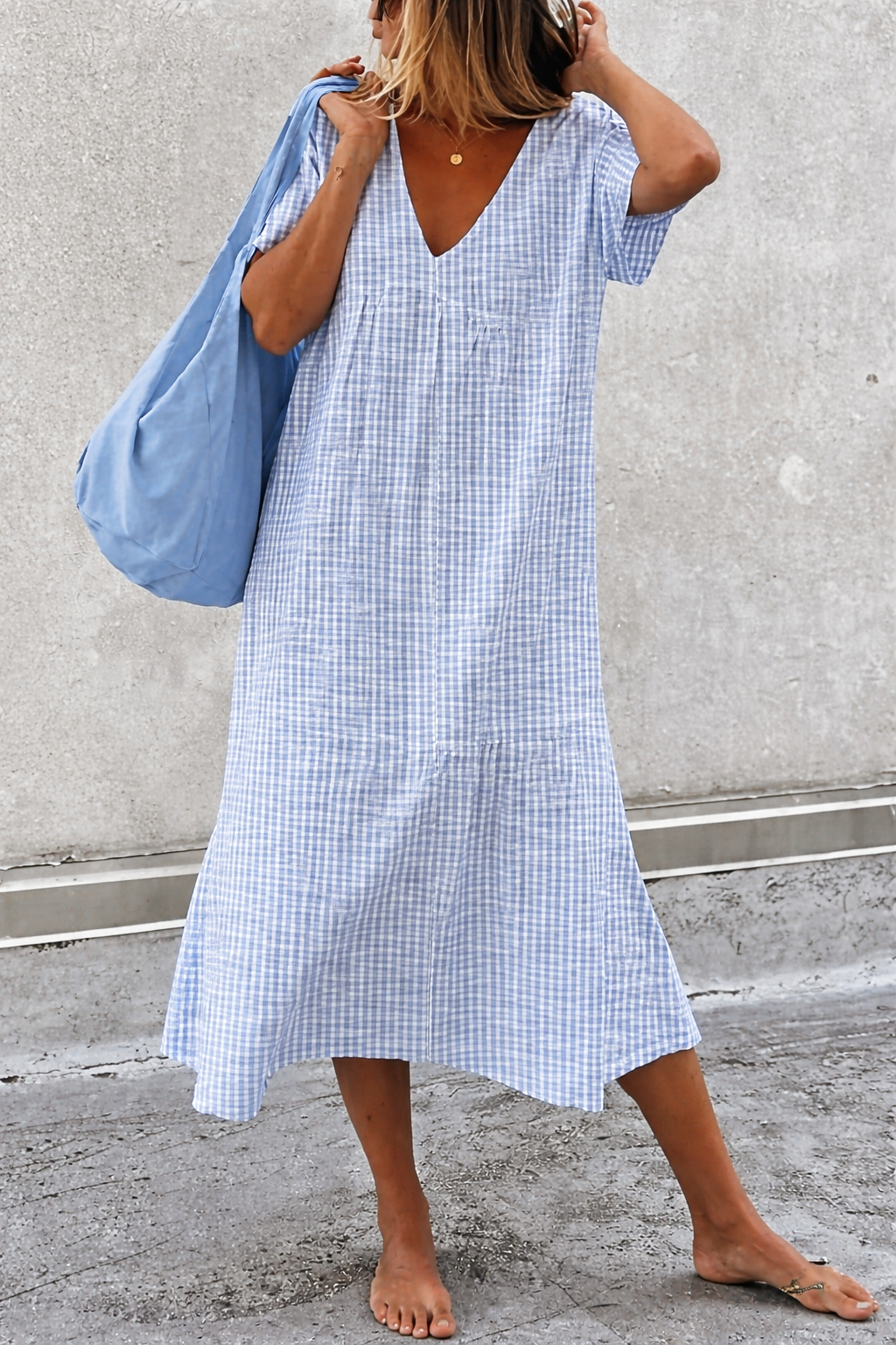 Elegant V-Neck Summer Dress by Sophie Laurie
