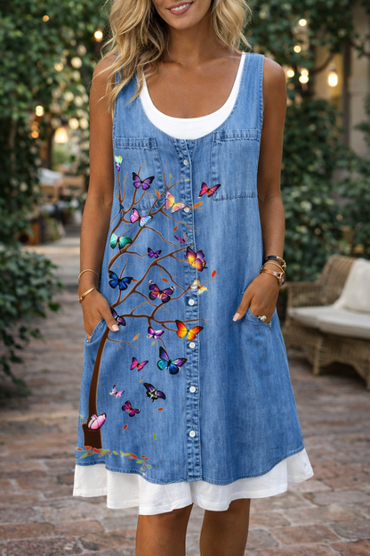 Pinterest-Inspired Blue Butterfly Dress by Sophie Laurie